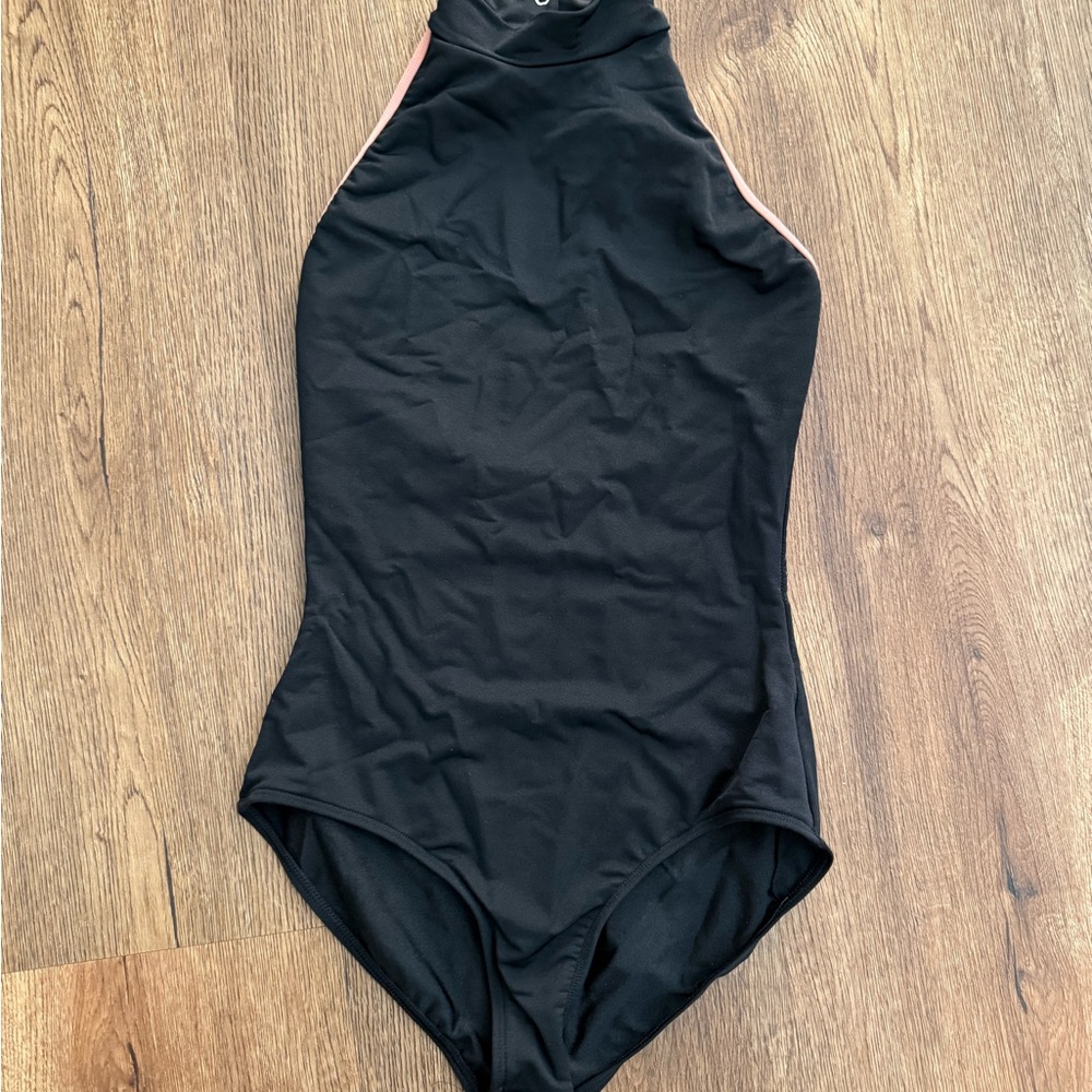 Mariia Crown Black and Pink Leotard